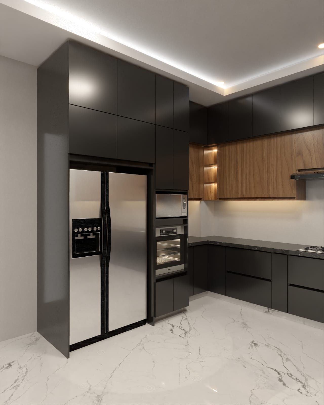 Diseño 3D de cocina a medida